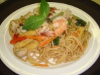 Mixed seafood and noodles from K.F. Tom Yum Thai restaurant.